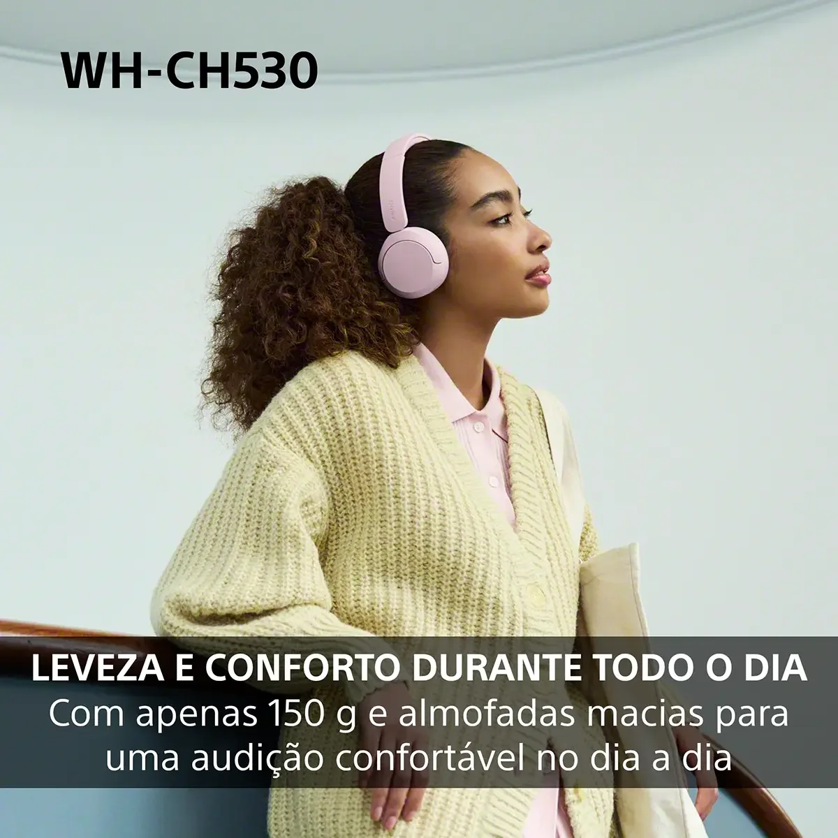 Auscultadores Sony WH-CH530G Bluetooth Headband Autonomia 55h DSEE Ligação Multiponto Verde - Imagem 4