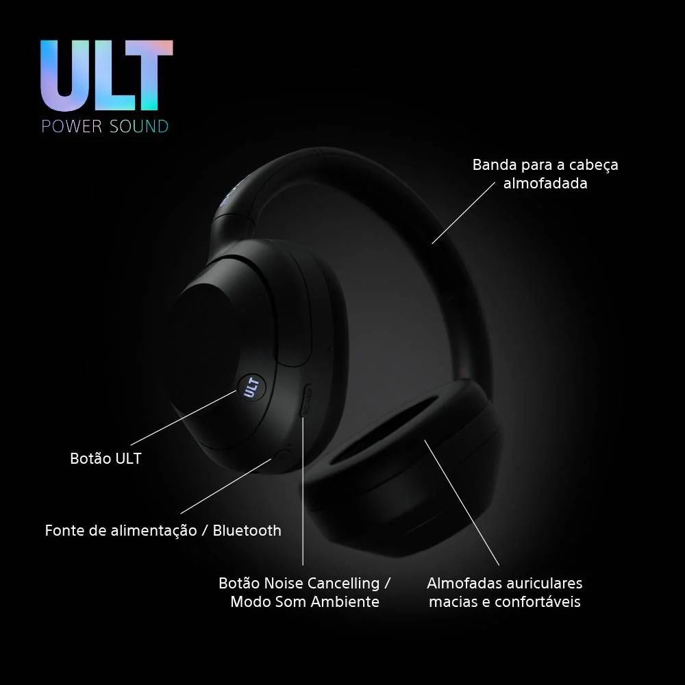 Auscultadores Bluetooth Sony WH-ULT900N ULT WEAR NC 30h Preto - Imagem 9