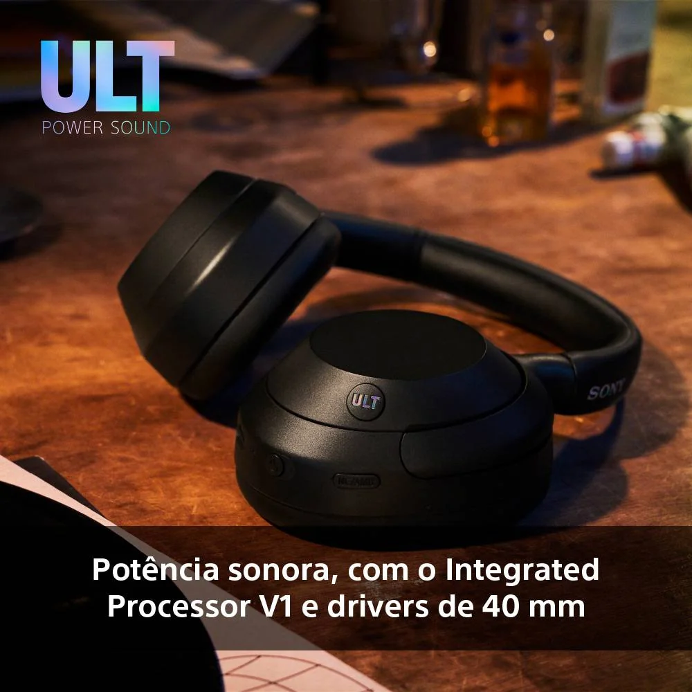Auscultadores Sony WH-ULT900N ULT Wear Bluetooth Noise Cancelling 30h Multipoint Bass Boost Cinza - Imagem 3