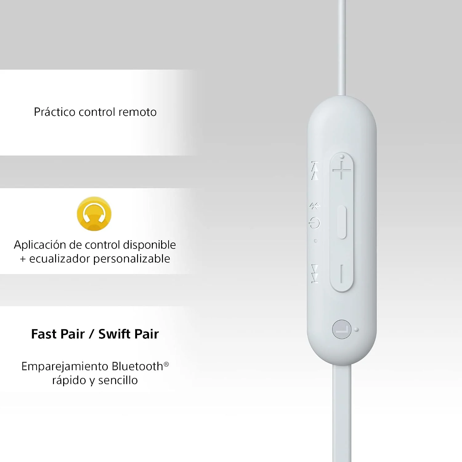 Auriculares Bluetooth Sony WI-C100 In-Ear IPX4 25h Branco - Imagem 5