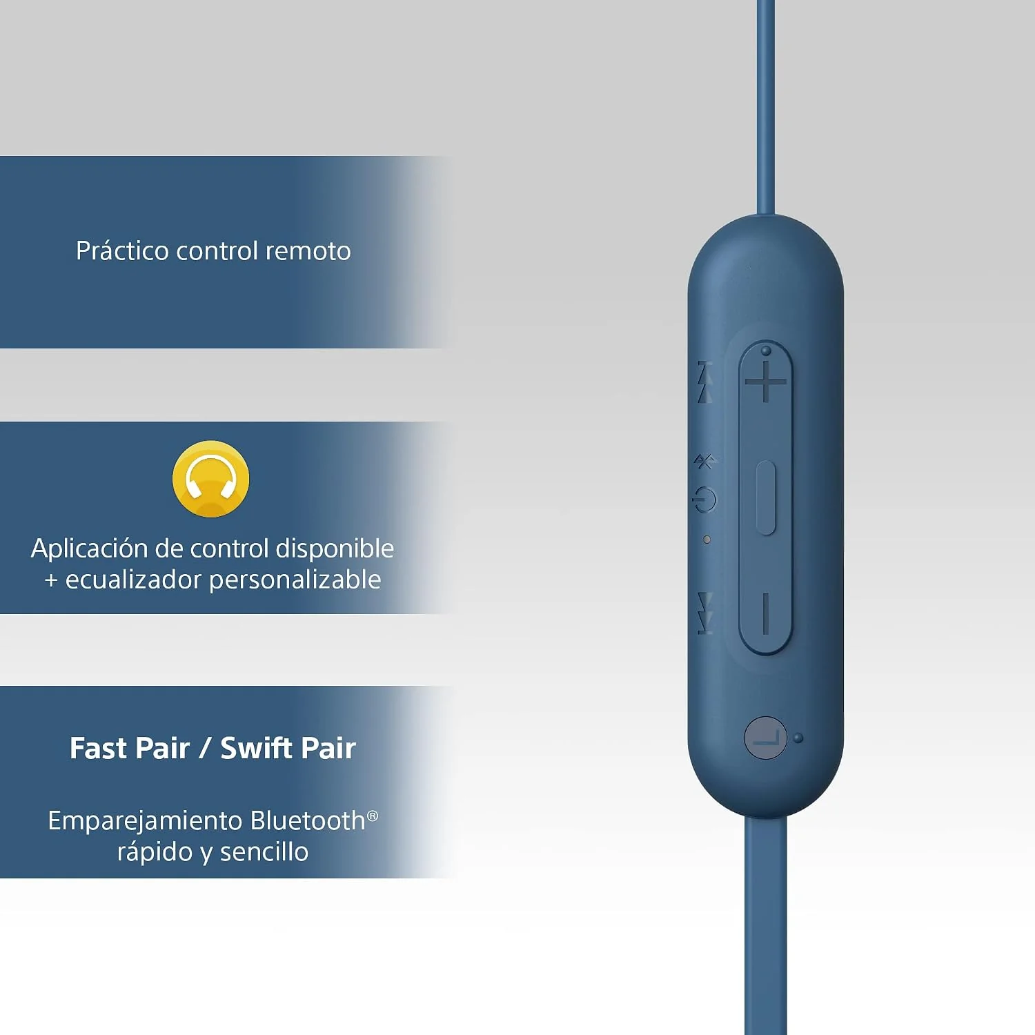 Auriculares Bluetooth Sony WI-C100 In-Ear IPX4 25h Azul - Imagem 5