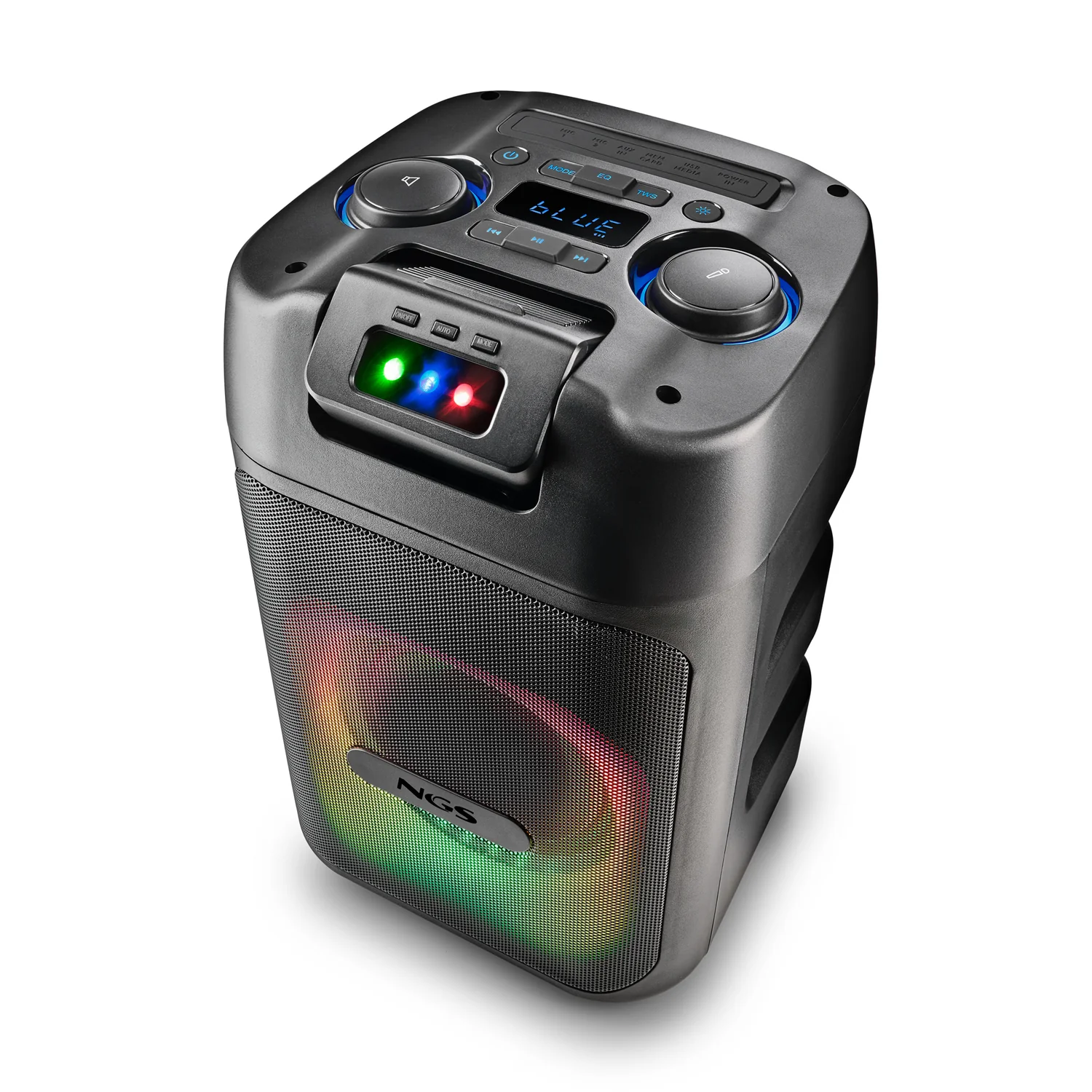 Coluna Bluetooth NGS Wild Club Portátil 80W TWS IPX6 com Luzes Laser Preto - Imagem 4