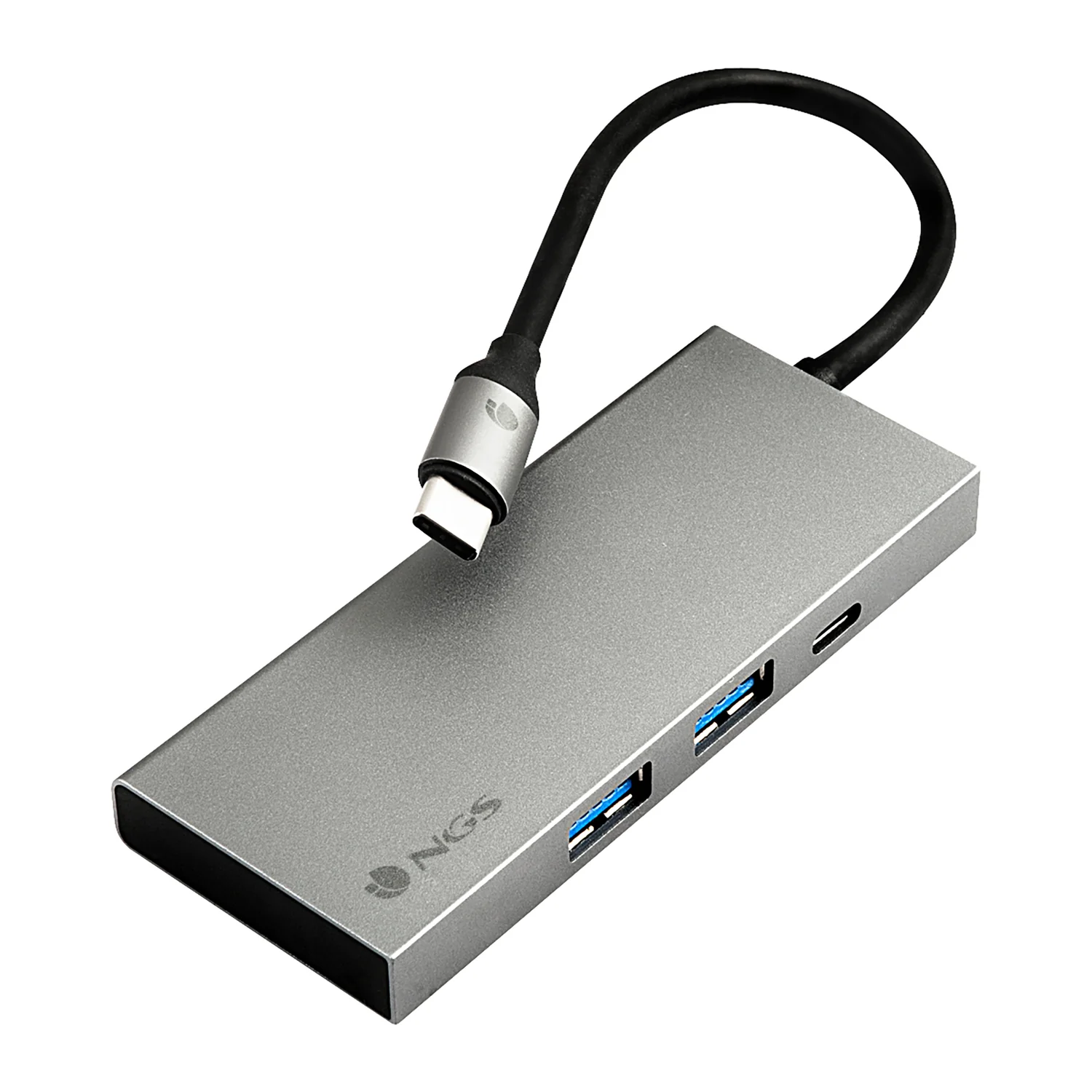Hub USB-C NGS Wonder Dock 4 Pro 4 em 1 HDMI + 2x USB-A 3.0 + USB-C Aluminio - Imagem 1