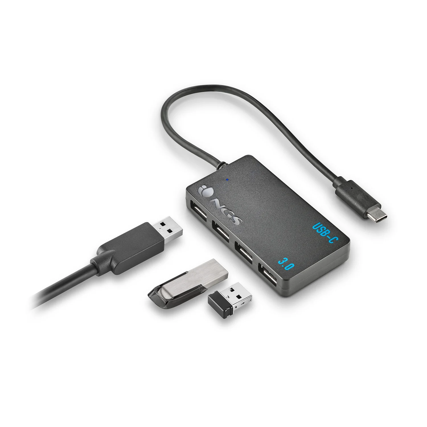 Hub USB NGS Wonder iHub4 USB-C para 4 Portas USB 3.0 Plug and Play - Imagem 3