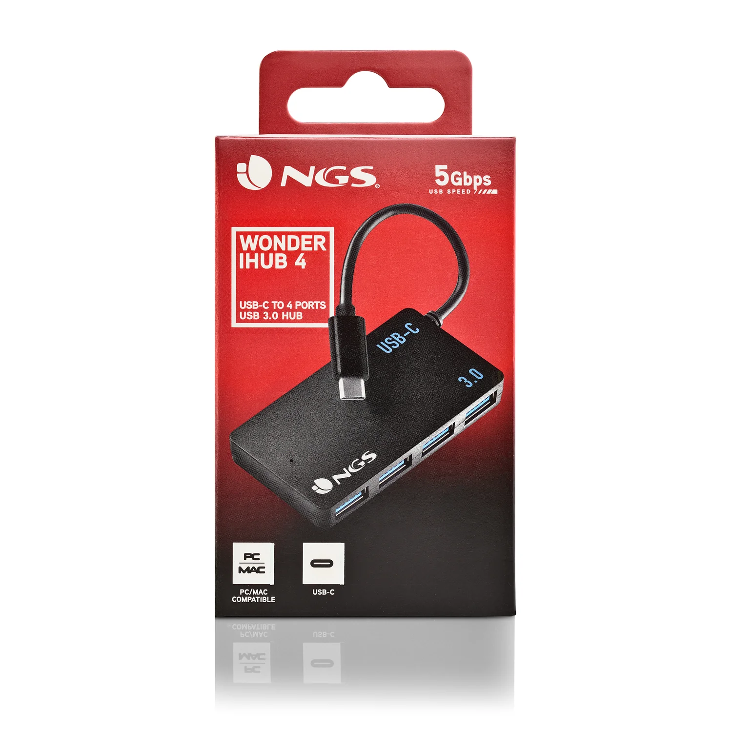 Hub USB NGS Wonder iHub4 USB-C para 4 Portas USB 3.0 Plug and Play - Imagem 5