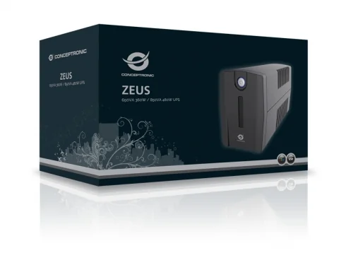 UPS Conceptronic ZEUS01E 650VA 360W Linha Interativa com AVR e Proteção de Rede - Imagem 3