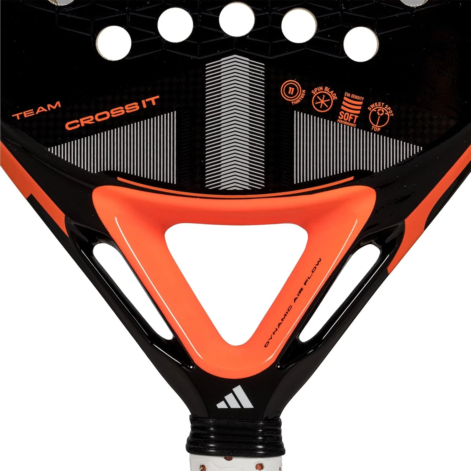 Raquete de Padel ADIDAS Cross It Team 3.4 2025 Fibra de Vidro EVA Soft Performance Preto e Laranja - Imagem 4