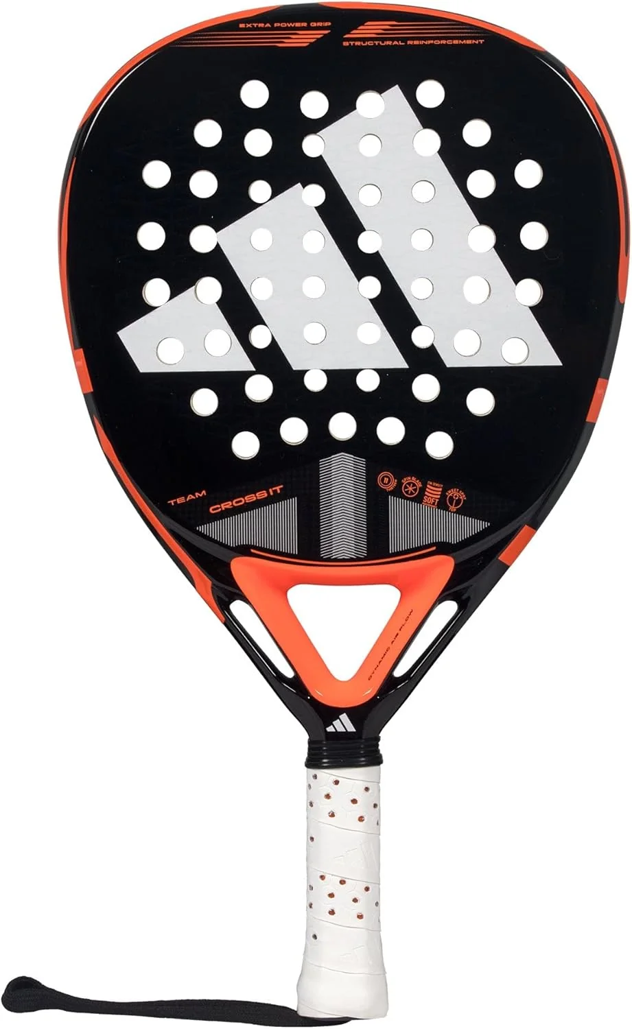Raquete de Padel ADIDAS Cross It Team 3.4 2025 Fibra de Vidro EVA Soft Performance Preto e Laranja