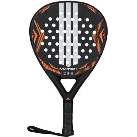 Raquete de Padel ADIDAS Match 3.5 2026 Formato Lágrima 360-375g Fibra de Vidro Preto e Laranja