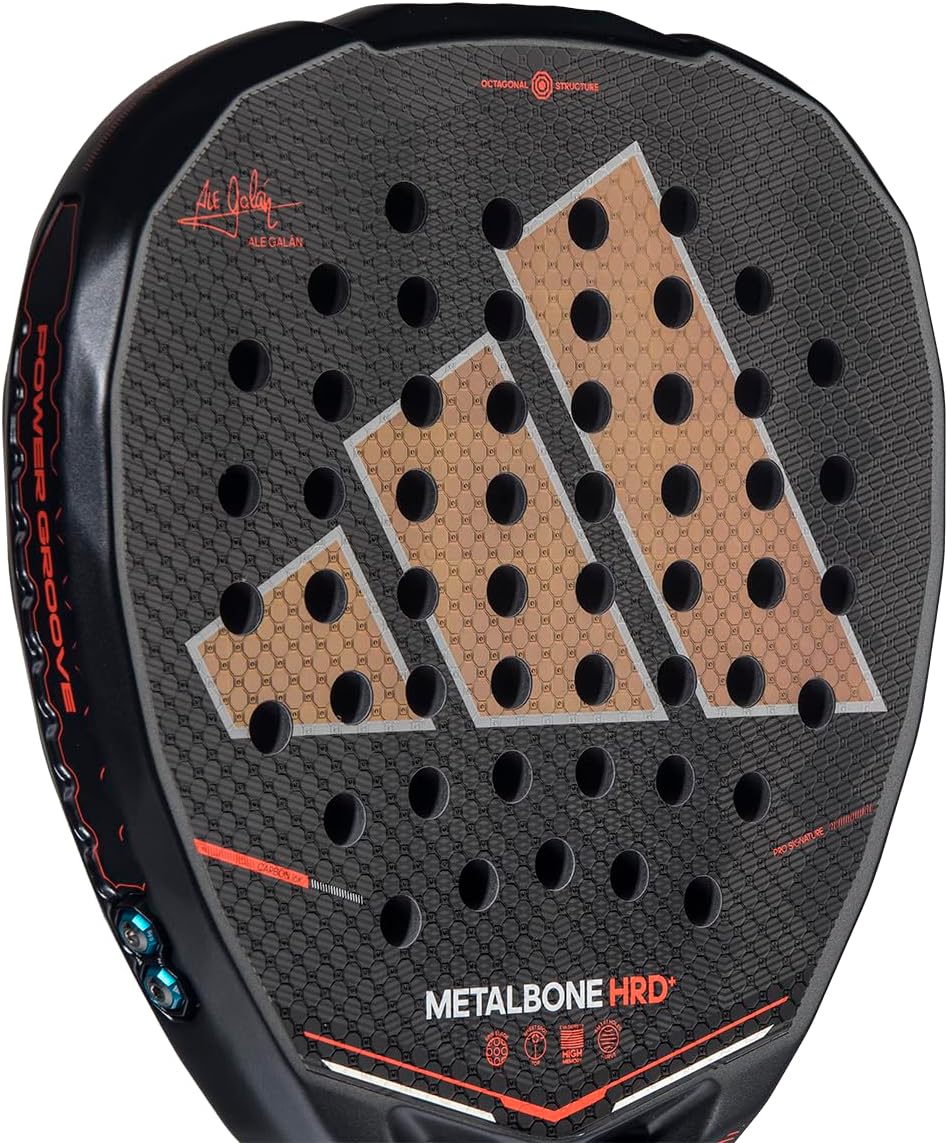 Pala de Padel Adidas Metalbone HRD+ 2026 Ale Galán Carbono 16K Preto e Vermelho - Imagem 6