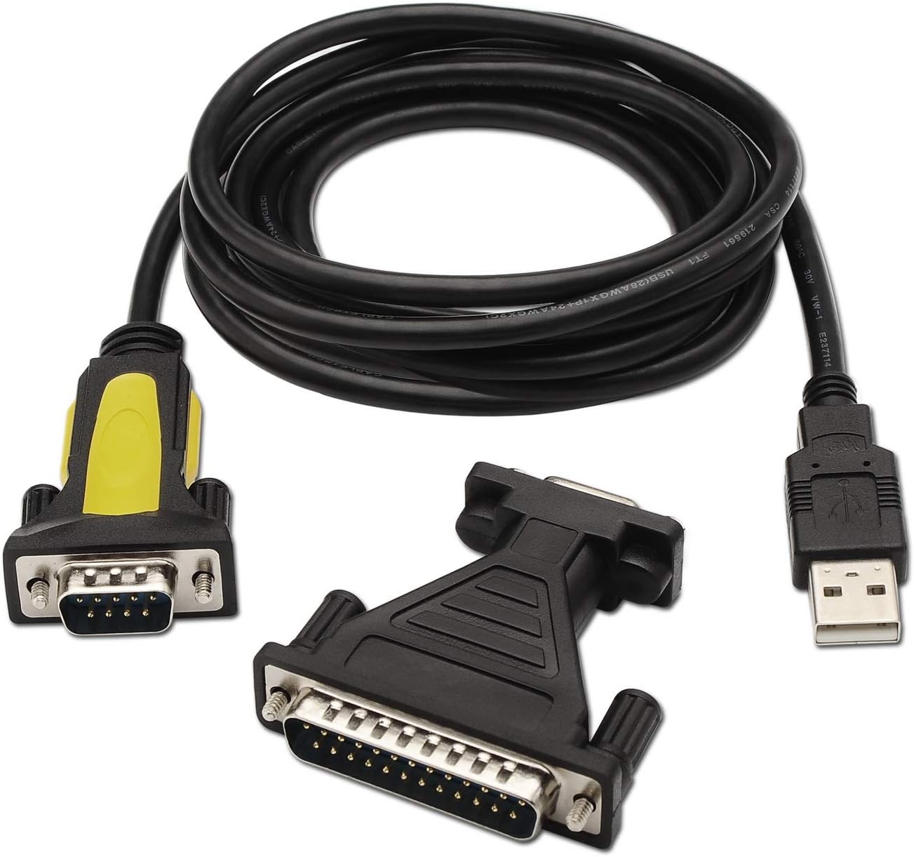 Cabo Conversor Impressora Aisens A104-0039/ USB Macho - DB9 Macho/ 1.8m/ Preto - Imagem 2