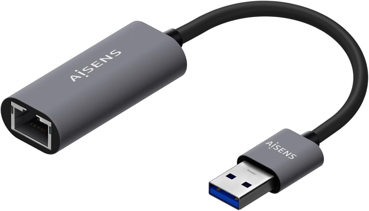 Adaptador USB 3.0 - RJ45 Aisens A106-0708/ 1000Mbps
