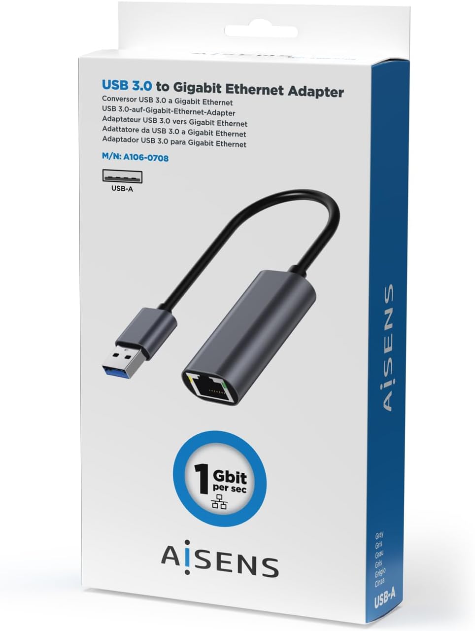 Adaptador USB 3.0 - RJ45 Aisens A106-0708/ 1000Mbps - Imagem 4