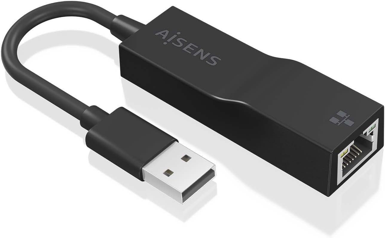 Adaptador USB 3.0 - RJ45 Aisens A106-0766/ 1000Mbps