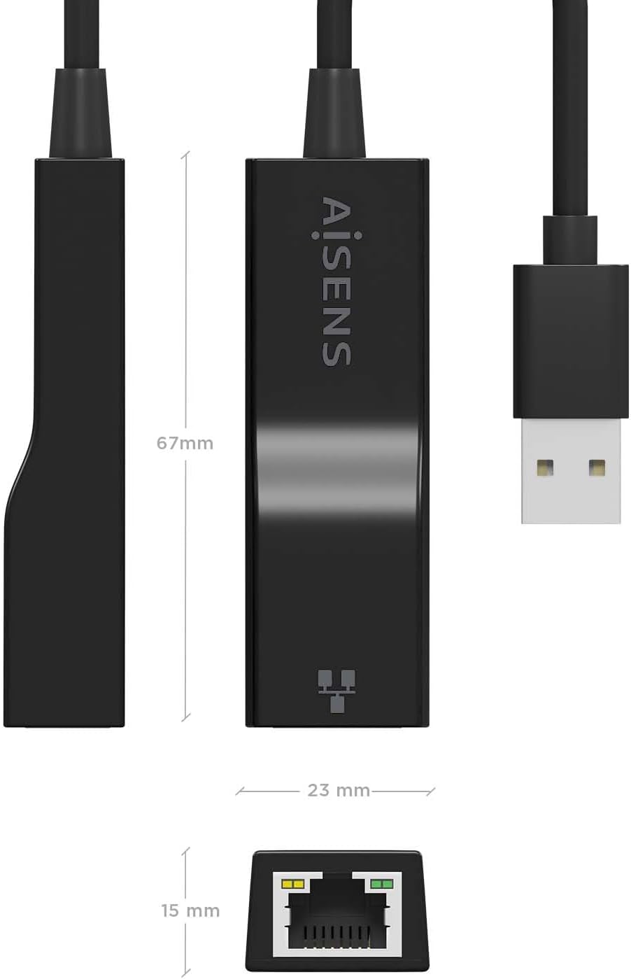 Adaptador USB 3.0 - RJ45 Aisens A106-0766/ 1000Mbps - Imagem 4