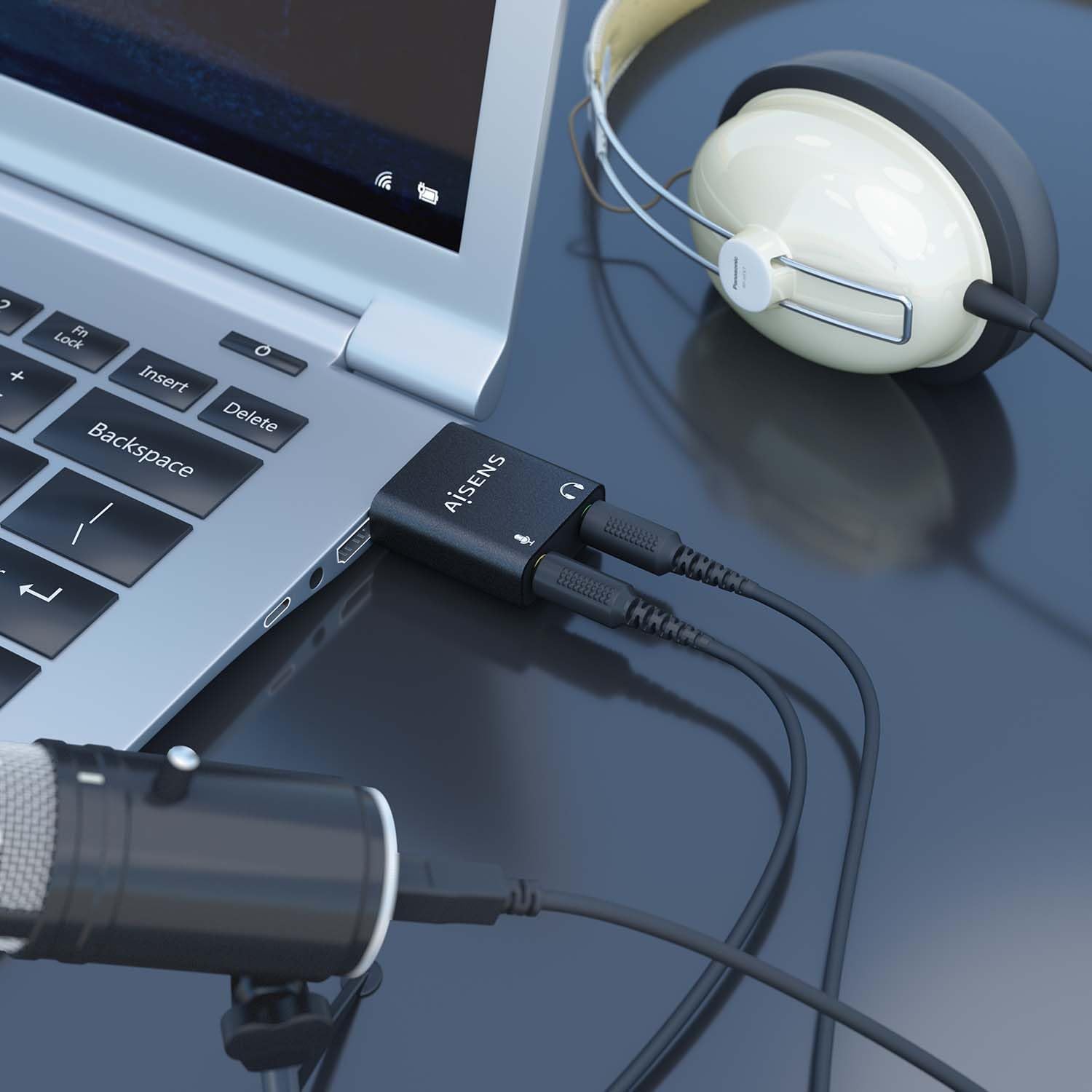 Placa de Som Aisens A106-0768/ USB Macho - 2x Jack 3.5 Fêmea - Imagem 4