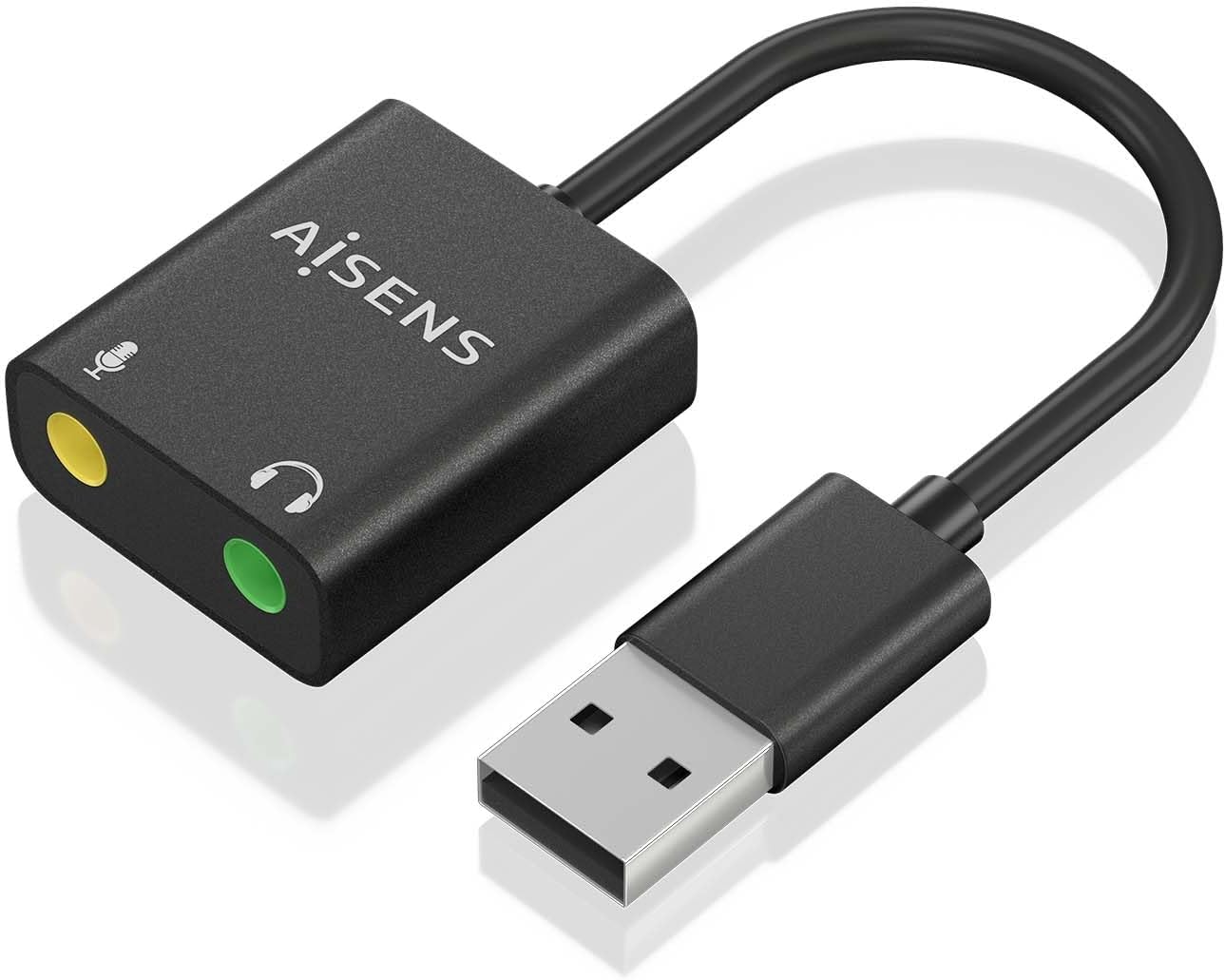 Placa de Som Aisens A106-0769/ USB Macho - 2xJack 3.5 Fêmea