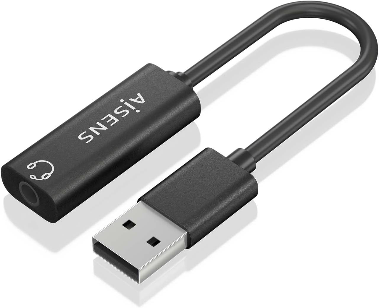 Placa de Som Aisens A106-0770/ USB Macho - Jack 3.5 Fêmea