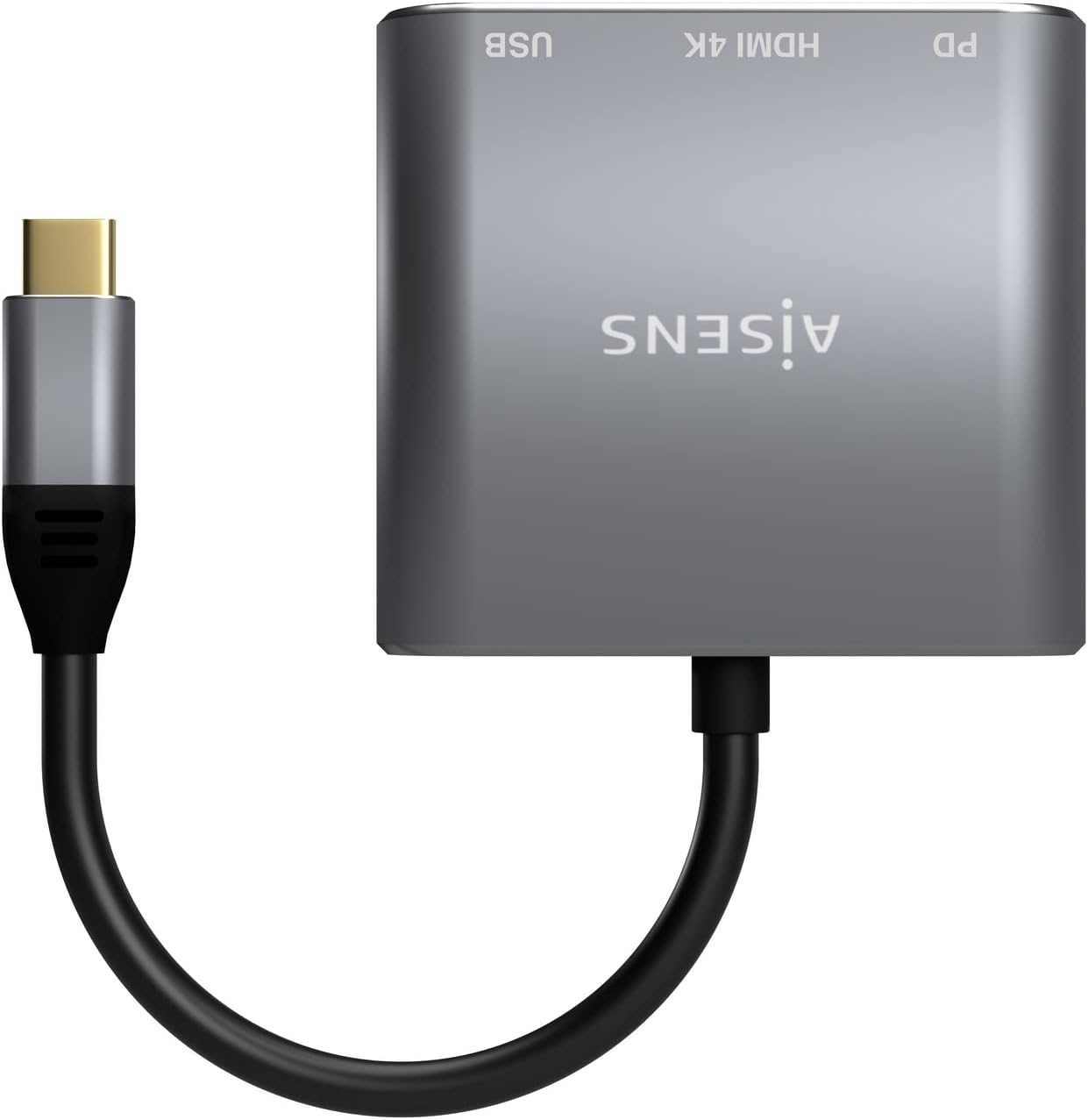 Conversor Aisens A109-0669/ USB Tipo-C Macho/ HDMI Fêmea - USB Fêmea - USB Tipo-C Fêmea/ 15cm/ Cinzento - Imagem 3
