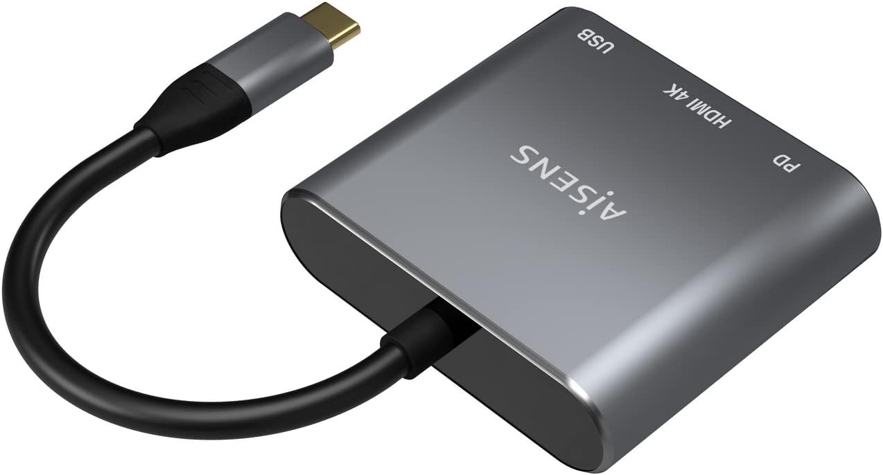 Conversor Aisens A109-0669/ USB Tipo-C Macho/ HDMI Fêmea - USB Fêmea - USB Tipo-C Fêmea/ 15cm/ Cinzento - Imagem 2