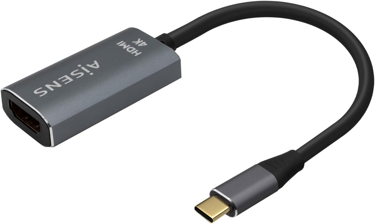 Conversor HDMI 4K 60Hz Aisens A109-0683/ HDMI Fêmea - USB Tipo-C Macho/ 15cm/ Cinzento - Imagem 1