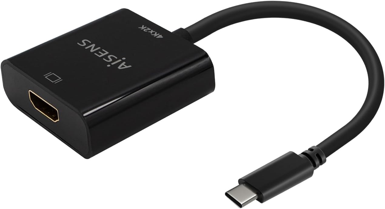 Conversor HDMI 4K 30Hz Aisens A109-0684/ HDMI Fêmea - USB Tipo-C Macho/ 15cm/ Preto - Imagem 1