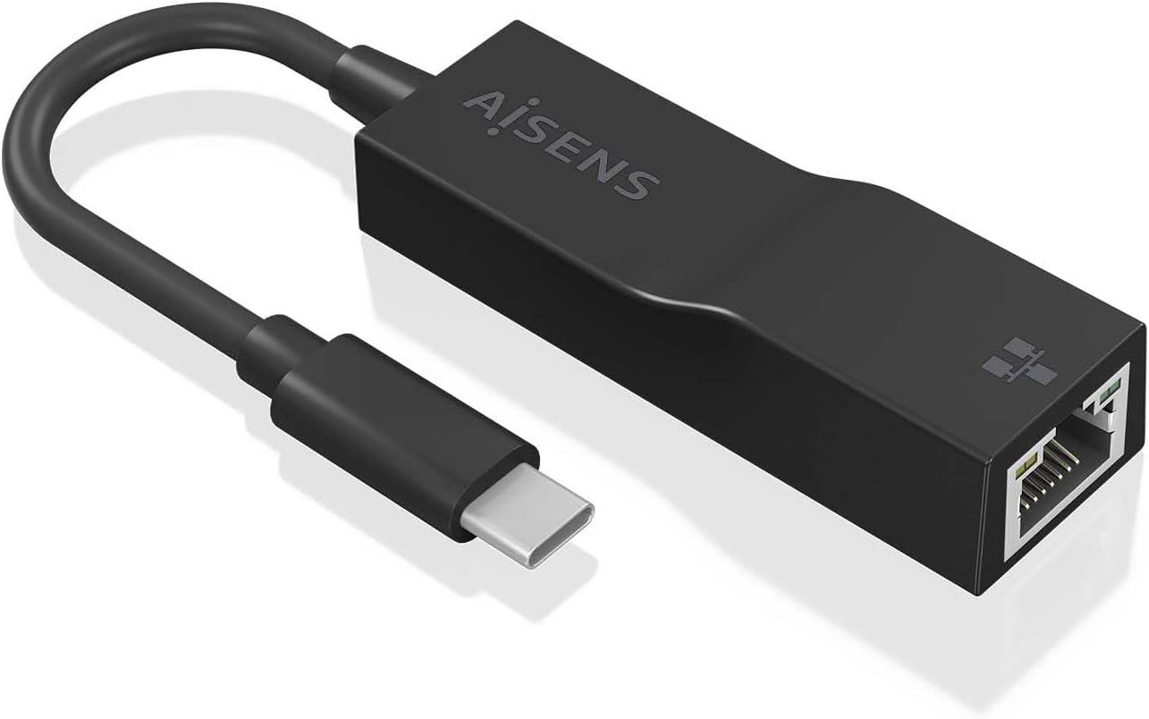 Adaptador USB Tipo-C - RJ45 Aisens A106-0765/ 1000Mbps