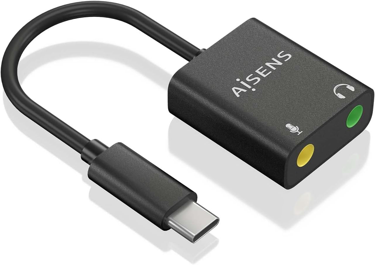 Placa de Som Aisens A109-0767/ USB-C Macho - 2xJack 3.5 Fêmea - Imagem 2