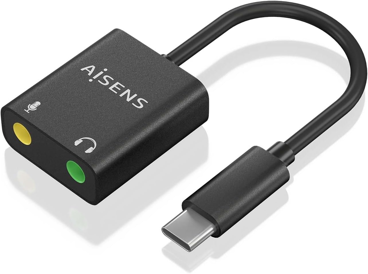 Placa de Som Aisens A109-0767/ USB-C Macho - 2xJack 3.5 Fêmea