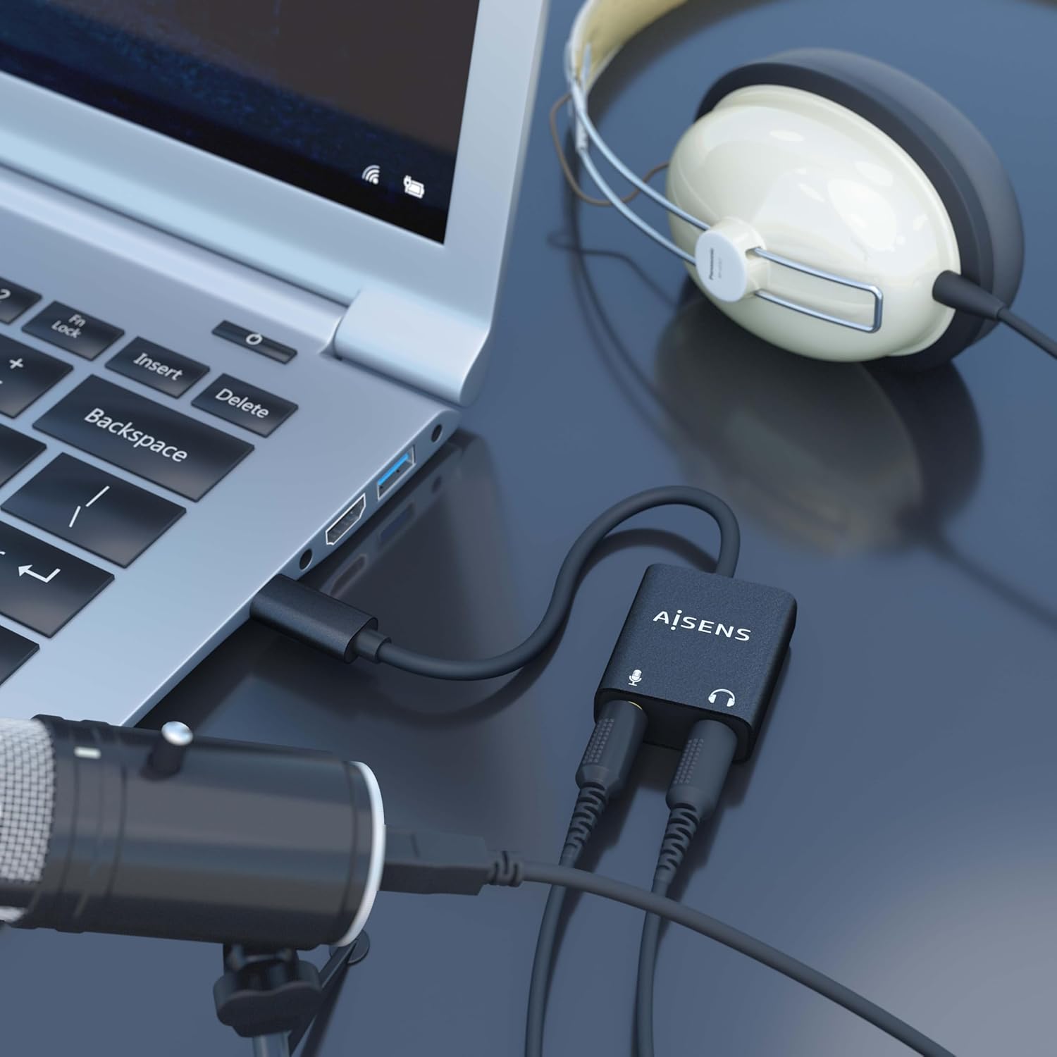 Placa de Som Aisens A109-0767/ USB-C Macho - 2xJack 3.5 Fêmea - Imagem 4