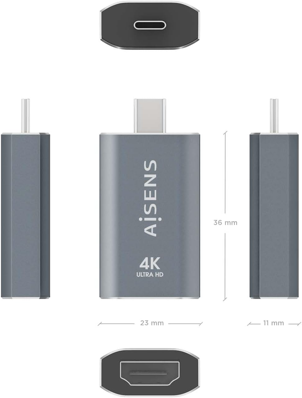 Adaptador USB Tipo-C Aisens A109-0862/ USB Tipo-C Macho/ HDMI 4K Fêmea - Imagem 4