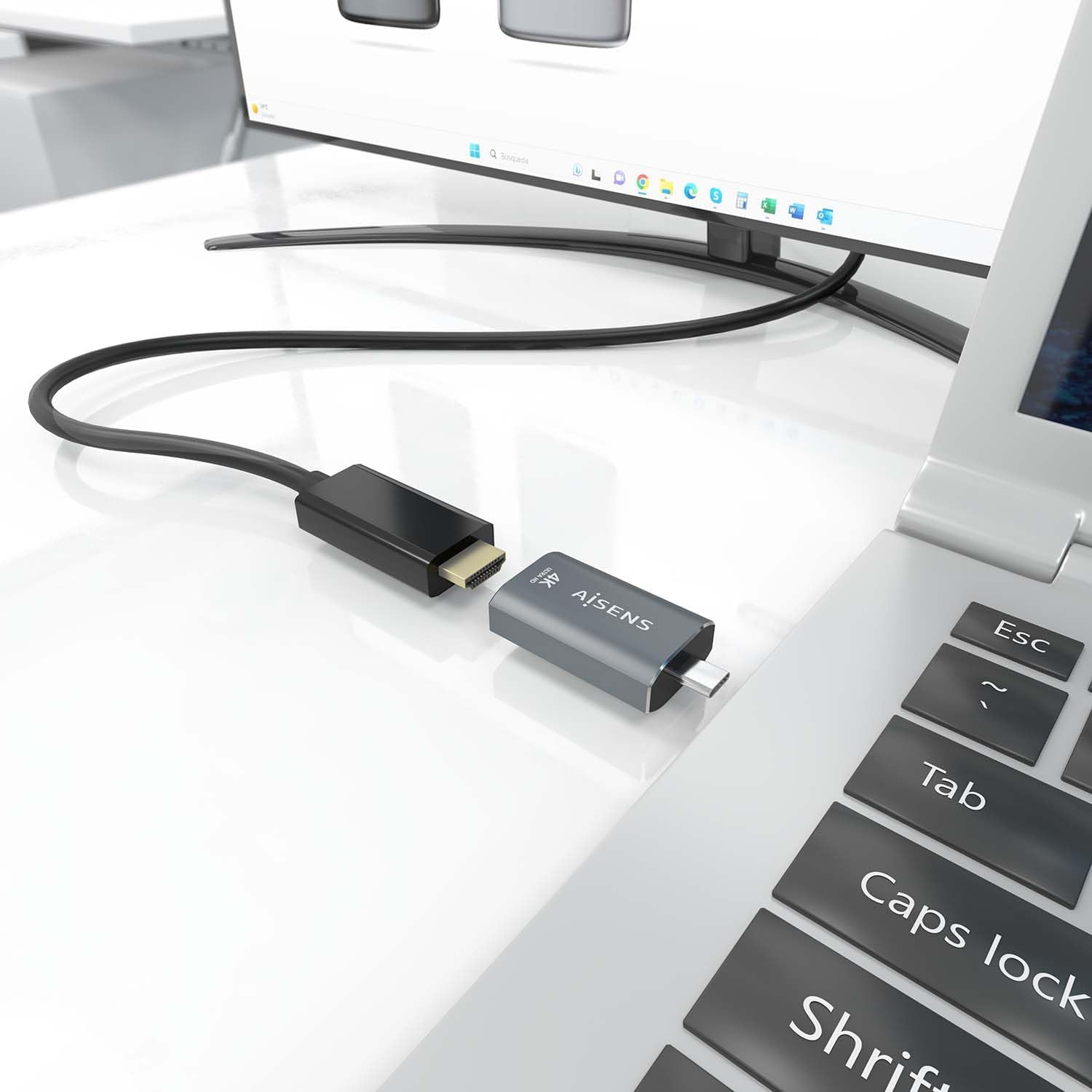 Adaptador USB Tipo-C Aisens A109-0862/ USB Tipo-C Macho/ HDMI 4K Fêmea - Imagem 5