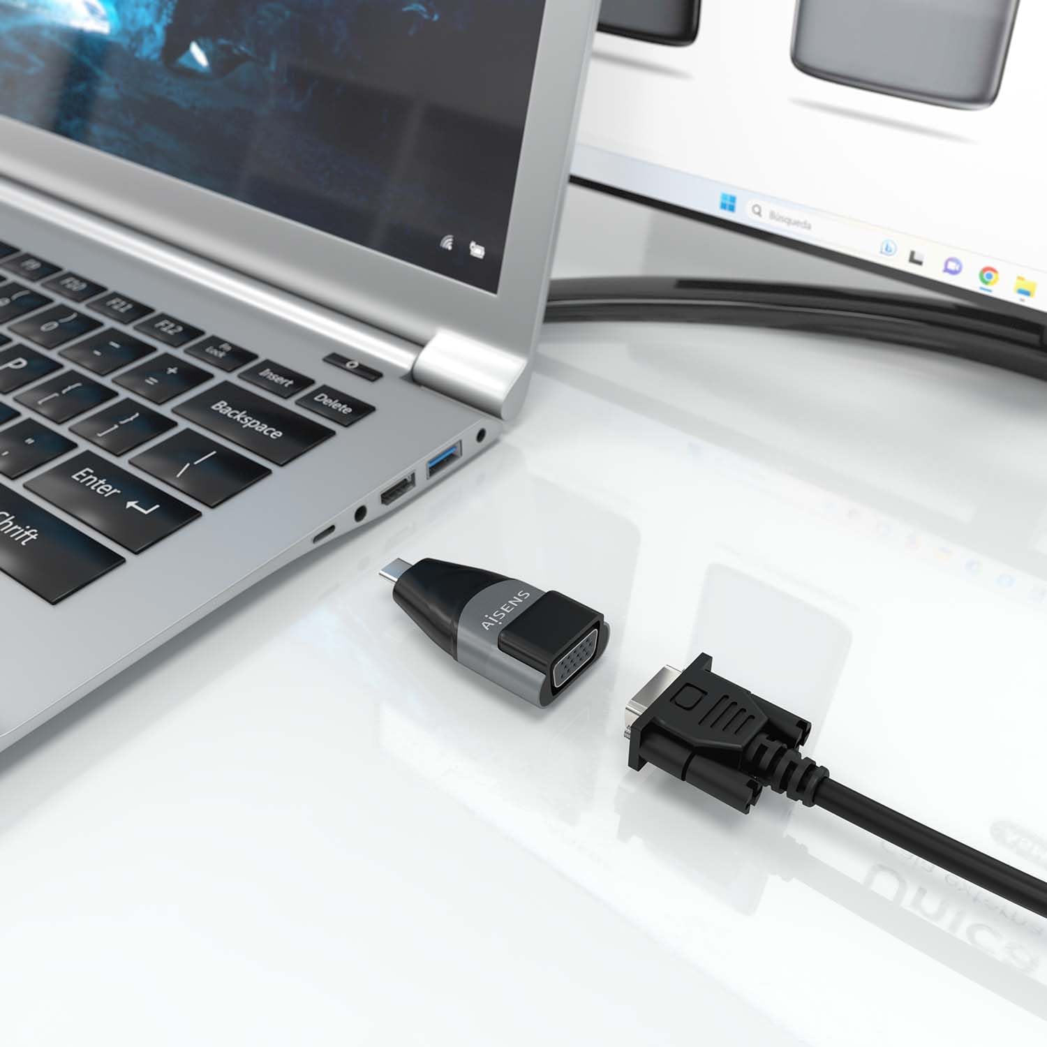 Adaptador USB Tipo-C Aisens A109-0863/ USB Tipo-C Macho/ VGA Fêmea - Imagem 6