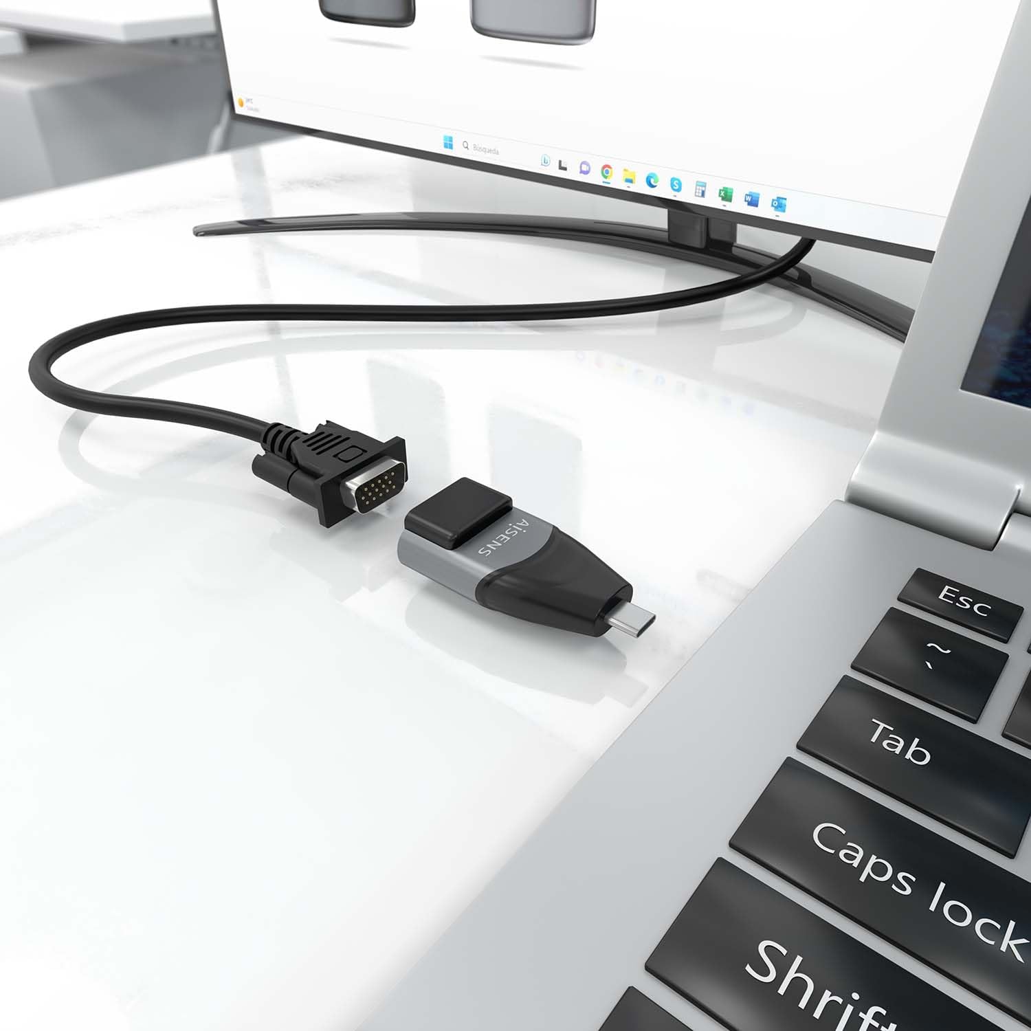 Adaptador USB Tipo-C Aisens A109-0863/ USB Tipo-C Macho/ VGA Fêmea - Imagem 5