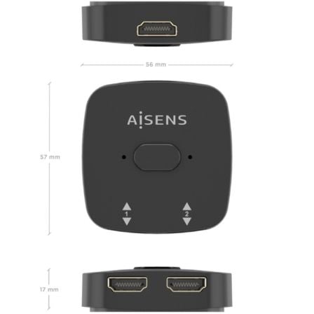 Switch Comutador 4K HDMI 2.0 Bidirecional Aisens A123-0948 HDMI Fêmea - 3x HDMI Fêmea - Imagem 4
