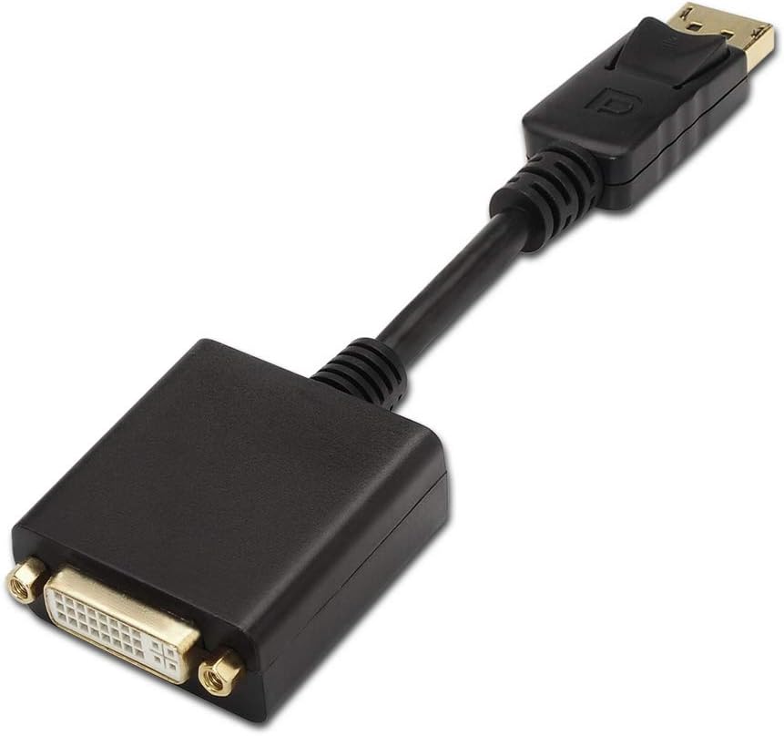 Cabo Conversor Aisens A125-0133/ DisplayPort Macho - DVI Fêmea/ 15cm/ Preto