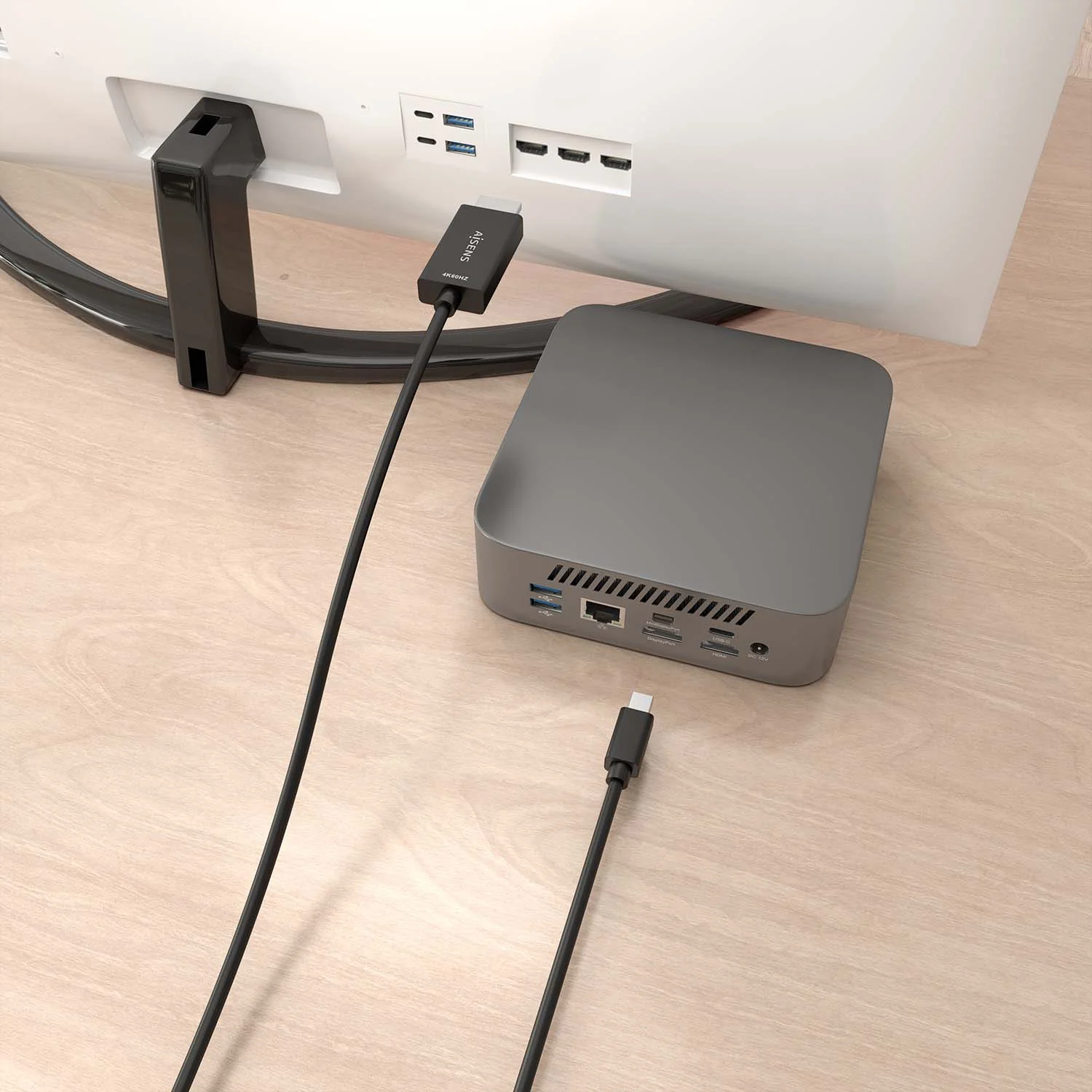 Cabo Conversor AISENS A125-0885 Mini DisplayPort para HDMI 4K 60Hz 0.6m Preto - Imagem 5