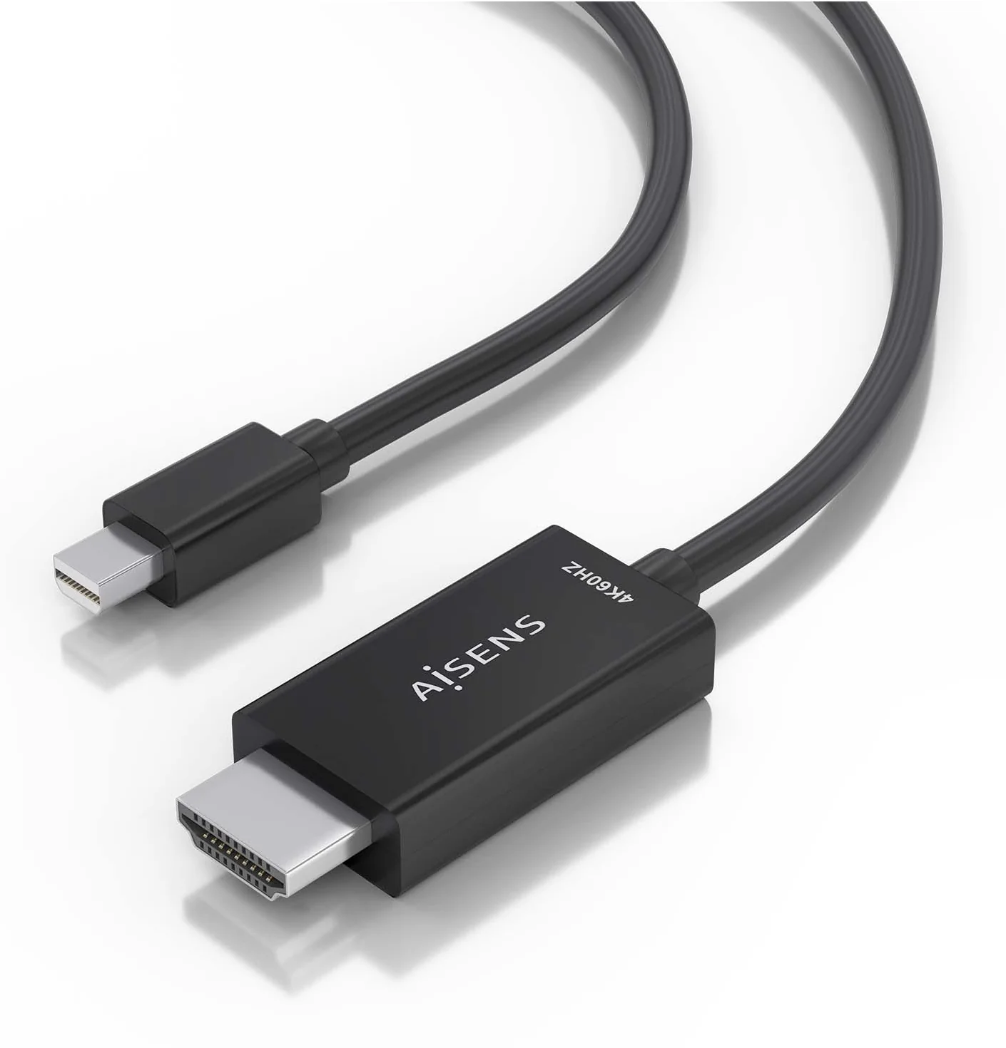 Cabo Conversor AISENS A125-0885 Mini DisplayPort para HDMI 4K 60Hz 0.6m Preto - Imagem 3