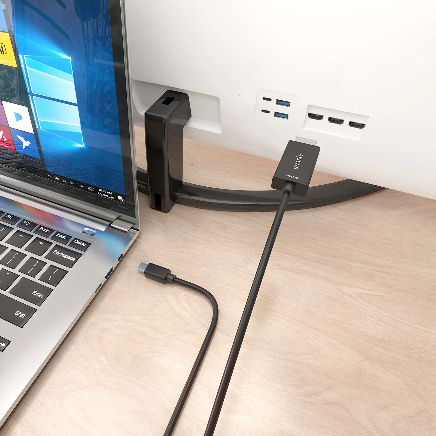 Cabo Conversor AISENS A125-0885 Mini DisplayPort para HDMI 4K 60Hz 0.6m Preto - Imagem 4