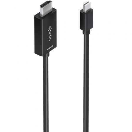 Cabo Conversor Aisens A125-0887/ Mini DisplayPort Macho - HDMI 4K Macho/ 1.5m/ Preto