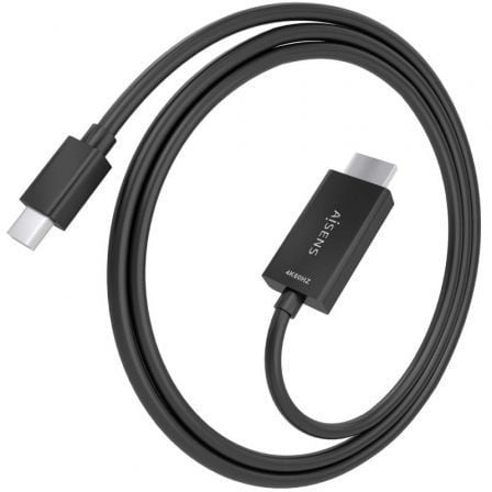 Cabo Conversor Aisens A125-0887/ Mini DisplayPort Macho - HDMI 4K Macho/ 1.5m/ Preto - Imagem 2