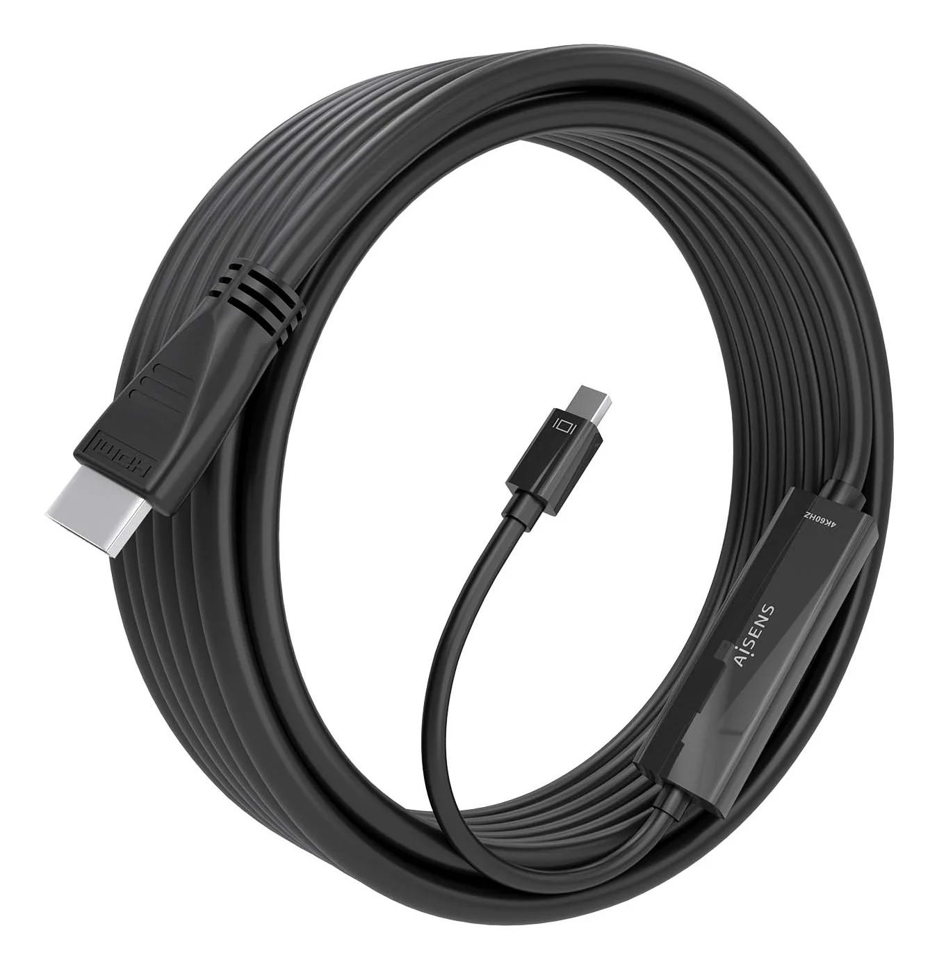 Cabo Conversor AISENS A125-0890 Mini DisplayPort para HDMI 4K@60Hz 5m Preto - Imagem 2