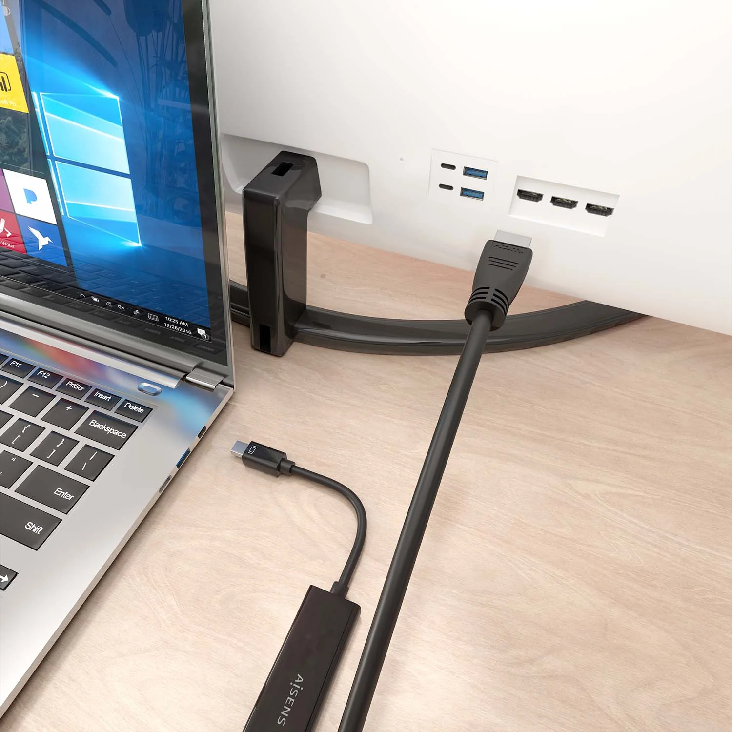 Cabo Conversor AISENS A125-0890 Mini DisplayPort para HDMI 4K@60Hz 5m Preto - Imagem 4