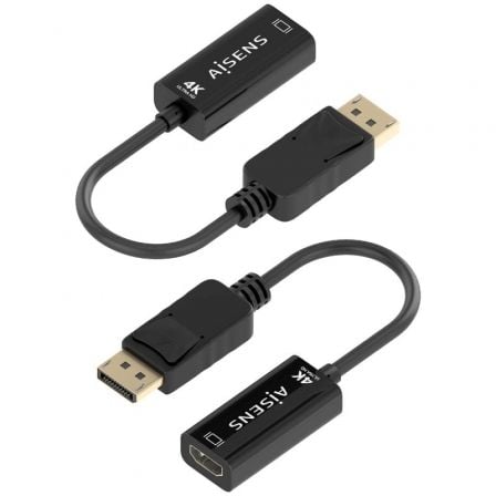 Cabo Conversor Aisens A125-0905/ DisplayPort Macho - HDMI Fêmea/ 15cm/ Preto - Imagem 3