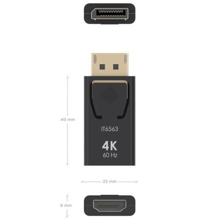 Adaptador HDMI 4K Aisens A125-0908/ DisplayPort Macho - HDMI Fêmea - Imagem 3