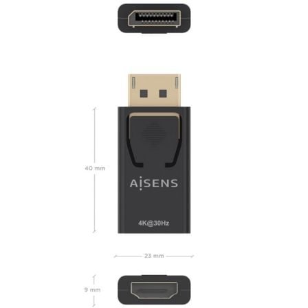 Conversor Aisens A125-0949/ DisplayPort Macho - HDMI Fêmea/ Preto - Imagem 4