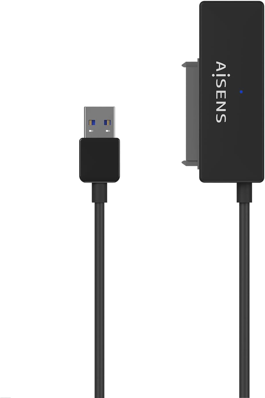 Adaptador para Discos Duros 2.5"/3.5" Aisens ASE-35A01B/ USB 3.0 - SATA/ com Alimentador