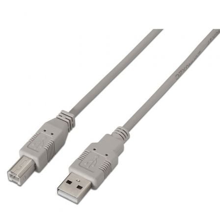 Cabo USB 2.0 Impressora Aisens A101-0002/ USB Tipo-B Macho - USB Macho/ Até 2.5W/ 60Mbps/ 1.8m/ Bege