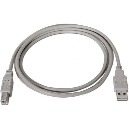 Cabo USB 2.0 Impressora Aisens A101-0003/ USB Tipo-B Macho - USB Macho/ Até 2.5W/ 60Mbps/ 3m/ Bege - Imagem 2