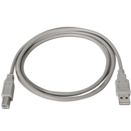 Cabo USB 2.0 Impressora Aisens A101-0004/ USB Tipo-B Macho - USB Macho/ Até 2.5W/ 60Mbps/ 4.5m/ Bege - Imagem 2
